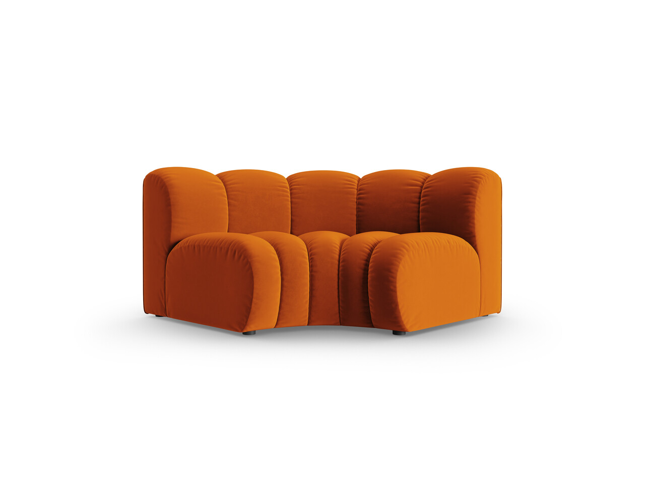 Modul pentru canapea, 1 loc, Lupine-44, Micadoni Home, 185x95x70 cm, catifea, teracota - imagine 6